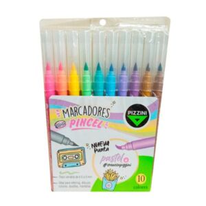 Marcadores Pizzini 8210P Mio X 10 Punta Pincel Pastel