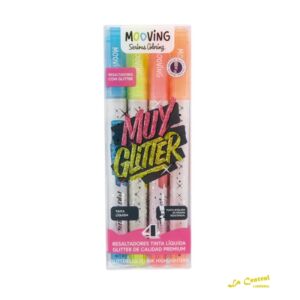 Mooving Coloring Resaltador Glitter X 4