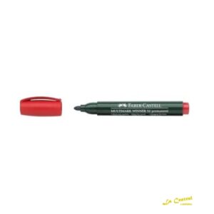 Marcador Faber 52 Permanente Pta. Redonda Rojo