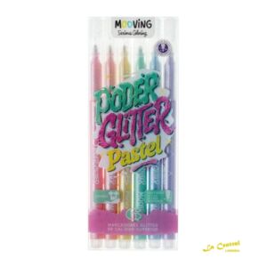 Mooving Coloring Marcadores Glitter Pastel X 6