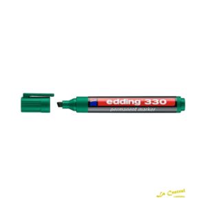 Marcador Edding 330 Permanente P.Biselada Verde