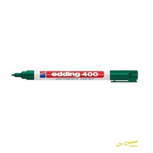 Marcador Edding 400 Permanente P.Conica Fina Verde