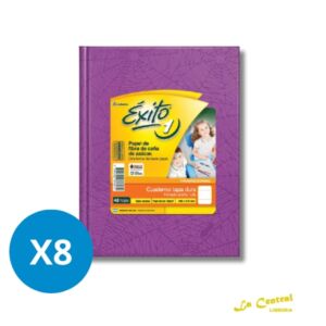 Pack Cuadernos Exito E1 Lila Rayado
