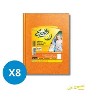 Pack Cuadernos Exito E1 Naranja Rayado