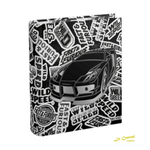 Carpeta Mooving A4 Rapidos Y Furiosos Black Bts 2025