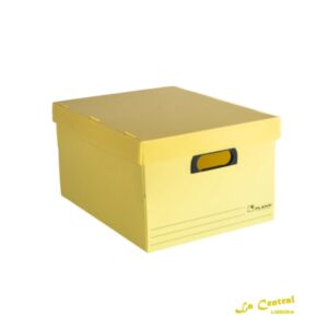 Caja Archivo Plana Tapa/Base 804 Corrugado Amarillo