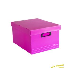 Caja Archivo Plana Tapa/Base 804 Corrugado Fucsia