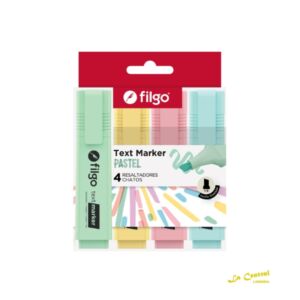Marcadores Filgo Chato Resaltador Pastel Blister X 4
