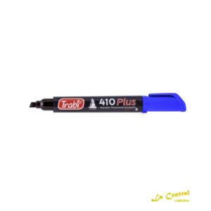 Marcador Trabi 410 Permanente Recargable Azul P. Chanfle