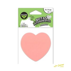 Pizzini Notas Autoadhesivas Corazon Rosa Pastel 70 X 70