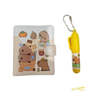 Colours Libretac/Boligrafo Mini Capybara Amarillo