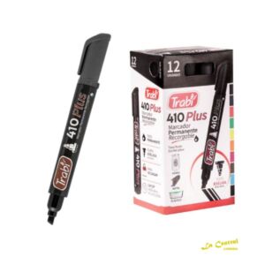 Pack Marcadores Trabi 410 X 12 Permanente Negro