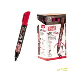 Pack Marcadores Trabi 410 X 12 Permanente Rojo