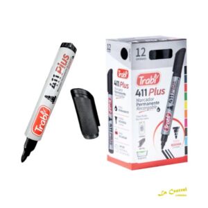Pack Marcadores Trabi 411 X 12 Permanente Negro