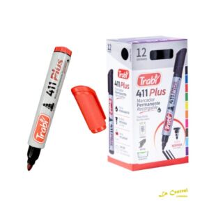Pack Marcadores Trabi 411 X 12 Permanente Rojo