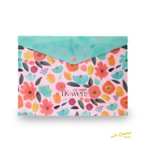 Ibi Craft Sobre Plastico C/Boton A4 Flowers (076799)