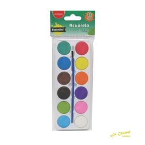 Acuarelas Keyroad Economica 12 Colores 23Mm Diam