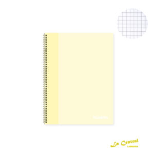 Cuadernos Husares 6278 Soft Ring Pastel Amarillo 16 X 21 Cuadriculado