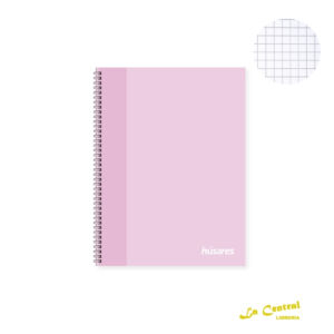 Cuadernos Husares 6278 Soft Ring Pastel Rosa 16 X 21 Cuadriculado