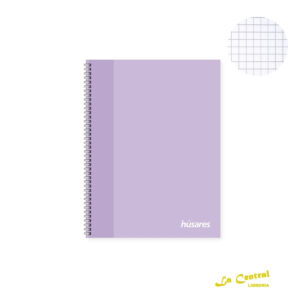 Cuadernos Husares 6278 Soft Ring Pastel Violeta 16 X 21 Cuadriculado