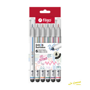 Marcadores Filgo Microfibra Doiis X 6