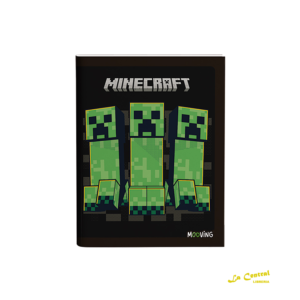 Cuaderno Mooving 16 X 21 Abrochado Minecraft Black Bts 2026