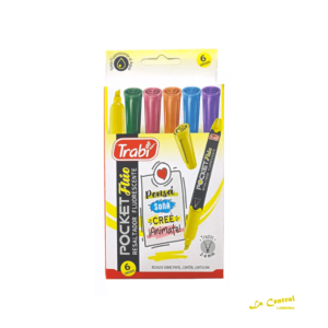 Resaltadores Trabi Pocket Fluo X6