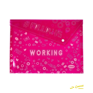 Lama Ch319A4Fu Sobre A4 C/Boton Fantasia Fucsia