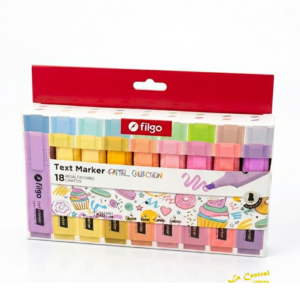 Marcadores Filgo Chato Resaltador Pastel X 18